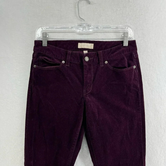 Banana Republic Corduroy Jeans Womens Sz 26P Purple Skinny Fit Low-Rise Stretch - Picture 6 of 12